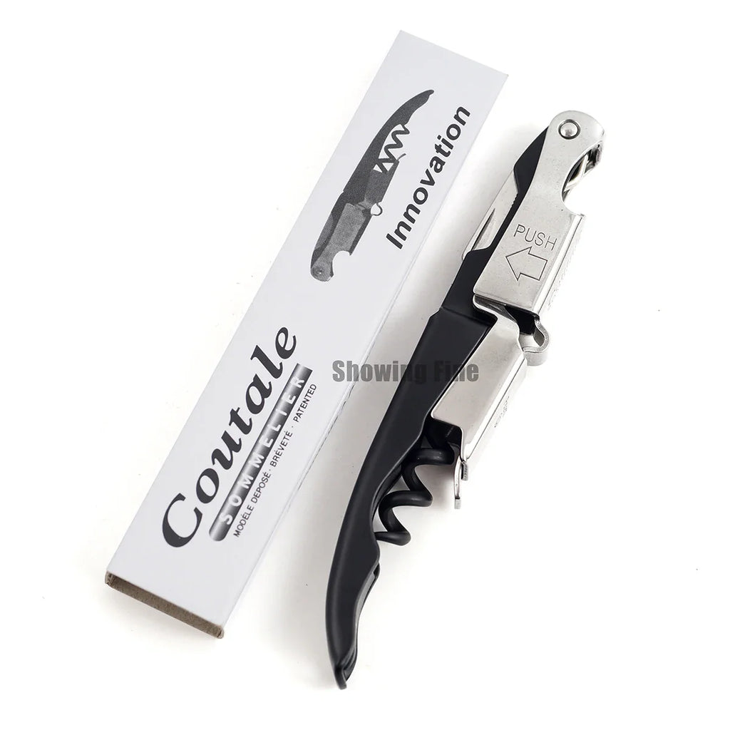 Coutale  Wine Corkscrews Sommelier Double Lever  Wine spiral Waiter's S.S. Bottle Opener Very Easy to Use