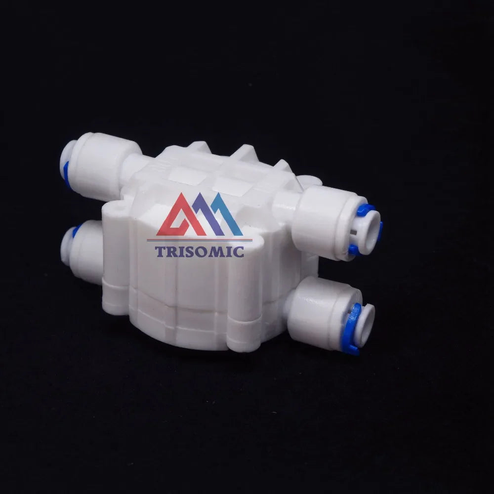 1/4" Hose quick connection Auto Shut Off 4 Way Valve  Quick Fitting Connection Aquarium RO Water Filter Reverse Osmosis System