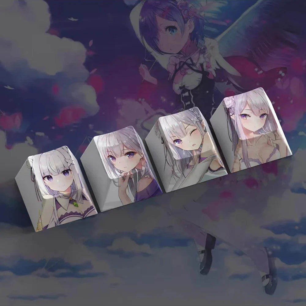 Japanese Anime Cartoon Keycaps Personalized PBT Keycaps Cherry Profile For Mechanical Keyboard Caps Gaming Decoration